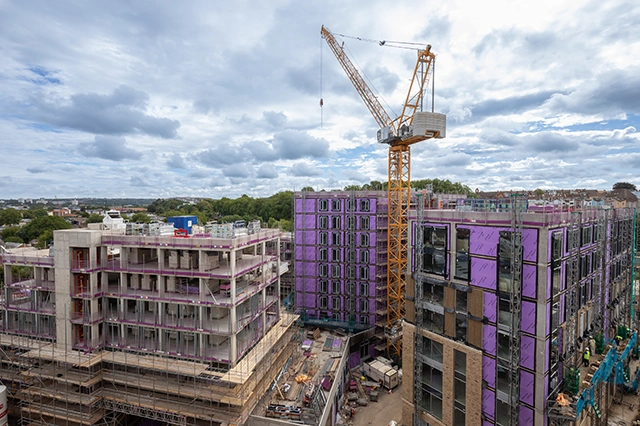 Plot 3 construction site with cranes