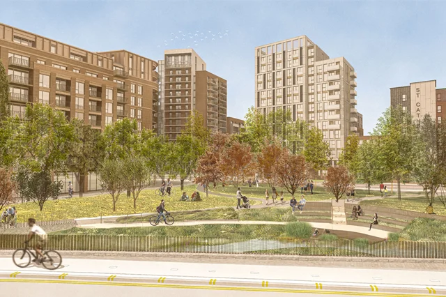 Bedminster Green river restoration - artist's impression