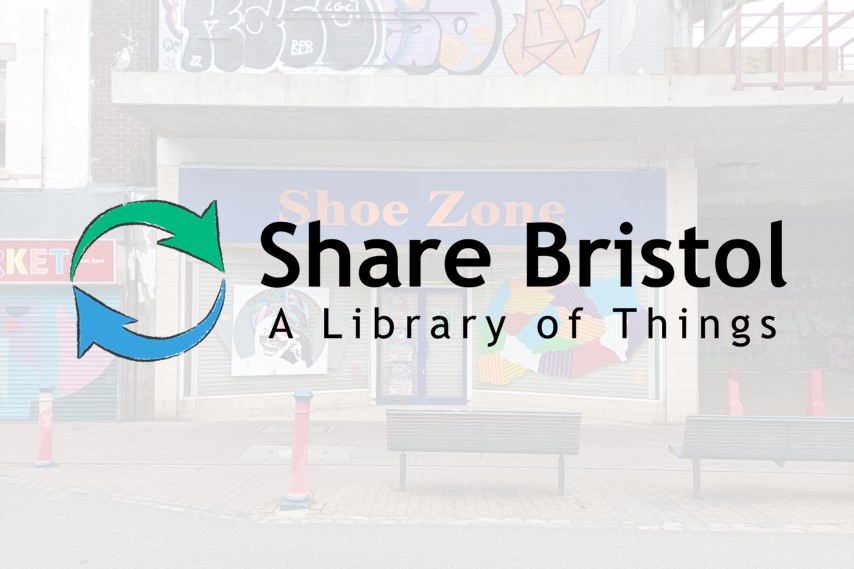 Share Bristol logo with the old East Street Shoe Zone in the background