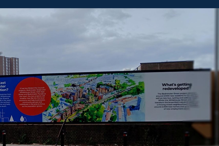 Hoarding with Vattenfall programme information and image